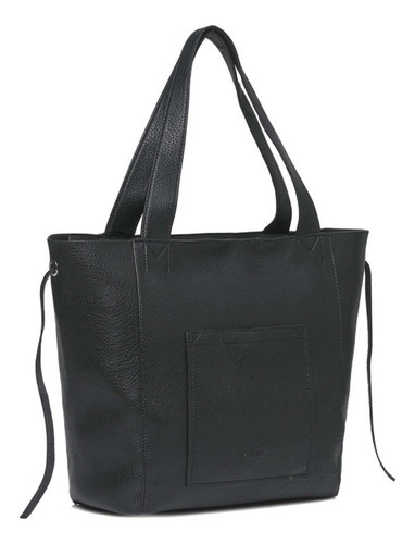 Cartera Oreiro Love Eco Cuero C/cierre - Estilo Y Elegancia Ore 18985.1 Negro Lisa Níquel Negro