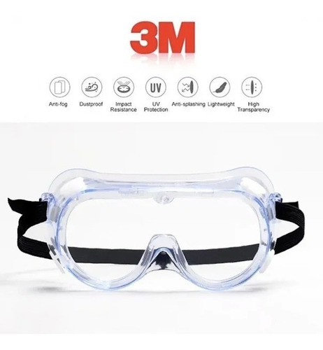Lentes 3m Seguridad Gogles Gafas 1621af Proteccion
