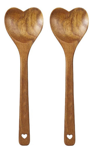Zy 1pcs Cuchara De Madera En Forma De Corazón