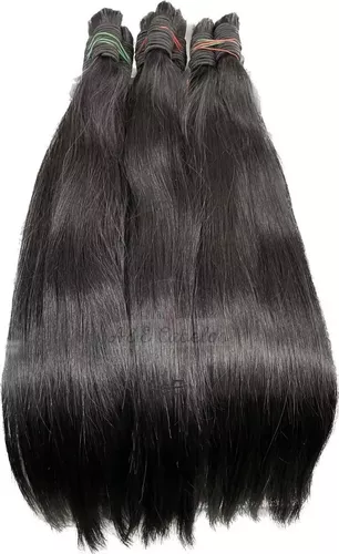 Cabelo Premium Liso Natural 75 CM - Cabelo Humano - Cabelo