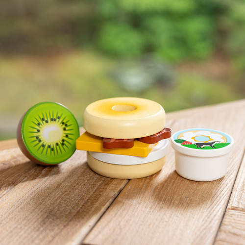 Melissa & Doug, Set De Juego De Caja De Pícnic De Desayuno De Madera Para Niños Y Niñas A Partir De 2 Años