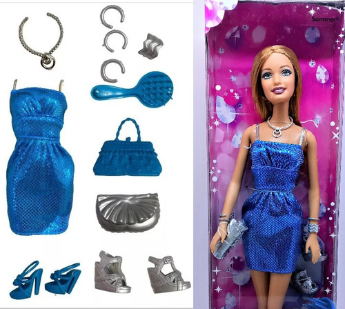 Barbie Glitz Summer Con Ropa Extra Mod. 2