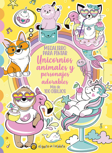 Megalibro cute: unicornios, sirenas y seres de fantasía, de Equipo Editorial Guadal. Editorial Editorial Guadal, tapa blanda en español, 2022