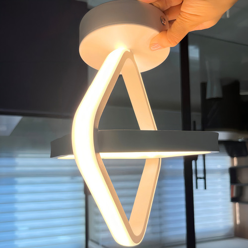 Plafon Luminária Led Pendente Moderno Quadrado Sobrepor Teto Cor Branco 127/220v