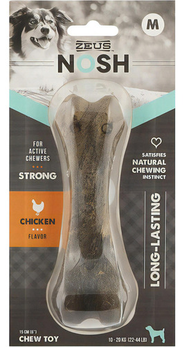 Juguete Hueso Masticable Perro Con Sabor Zeus Nosh Strong M Color Chicken