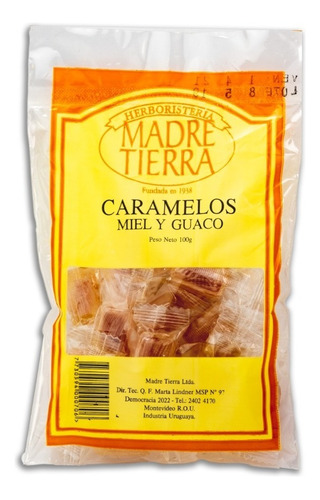 Caramelos Miel Y Guaco Madre Tierra 100g