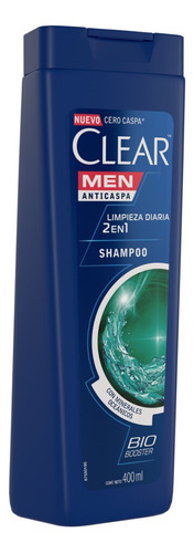 Shampoo Clear Men Limpieza Diaria En Botella De 400ml Por 1 Unidad