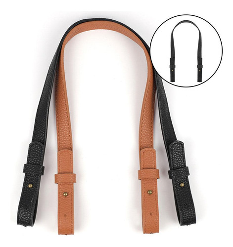 4 Bolso De Cuero Pu Asas Bolso De Hombro De Bricolaje
