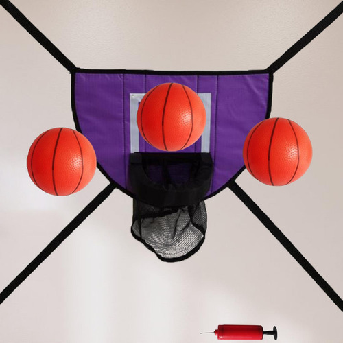 Trampolín Aro De Baloncesto Accesorio De Con Tres Bolas