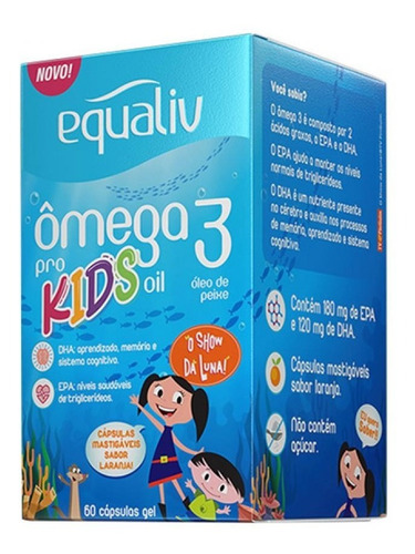 Equaliv Ômega 3 Pro Kids 60 Cápsulas Mastigáveis 