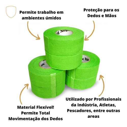 Fita Protetora Dedos Bantex Bandagem 25mm X 15m Kit 6 Un