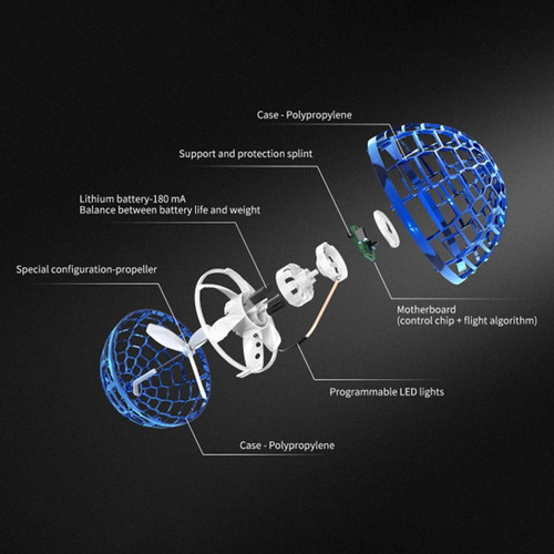 Flynova Pro Flying Ball Boomerang Spinner - Luces Rgb