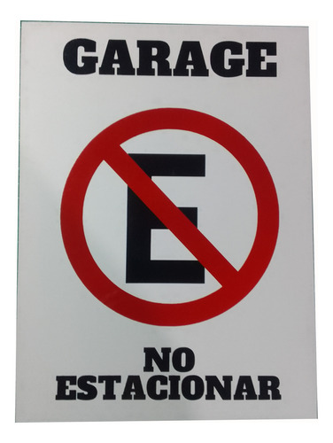 Cartel No Estacionar Con Reflectivo De 27 Cm Alto X 20 Cm 