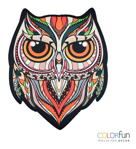 Mouse Pad Reliza ColorFun de borracha Owl Color 24cm x 24cm