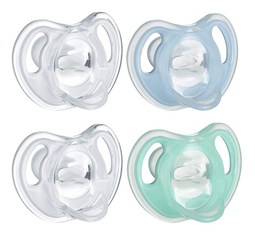 Chupete De Silicona Ligero Tommee Tippee, 0-6m, Sin Bpa, 4ud