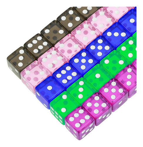 50 Uds. Dados De 6 Lados Dados De Juego De Rol Dados De 16mm