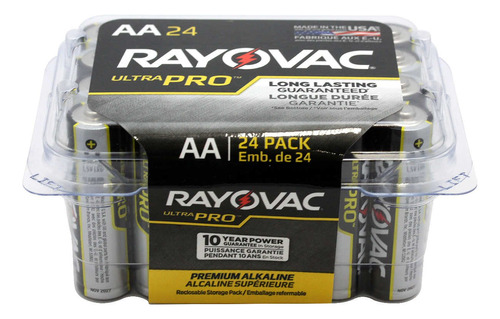 Ray-o-vac Bateria, Aa, Alcalina, Cantidad Del Paquete: 24 Po