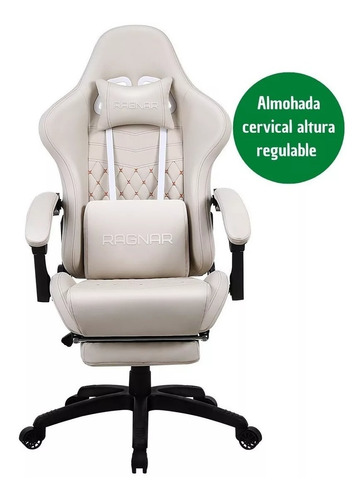 Silla Escritorio Gamer Masajeadora Calidad Apoya Pies Ragnar