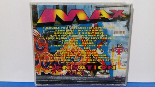 Cd Max Sensation Vol. 01 (importado Americano) Raro (Usado)