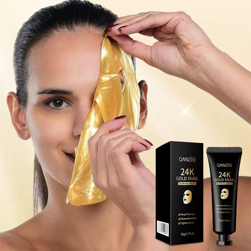 Mascarilla Facial Exfoliante Con Forma De Caracol De Oro De
