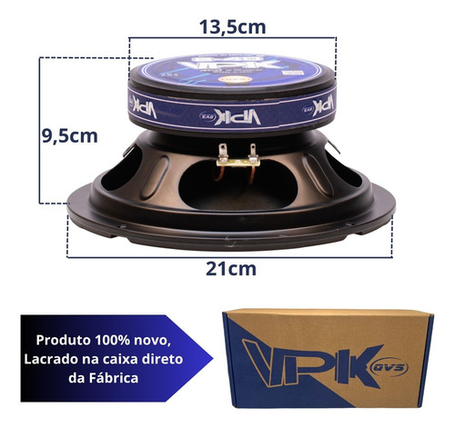 Par Alto Falante Qvs 8 Polegadas 800watts 8-40vpk 4 Ohms Tri