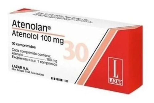 Atenolan Lazar 100 Mg X 30 Comprimidos