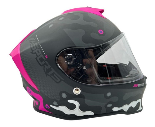 Casco Integral X Sports V151 Gris Rosa Mate