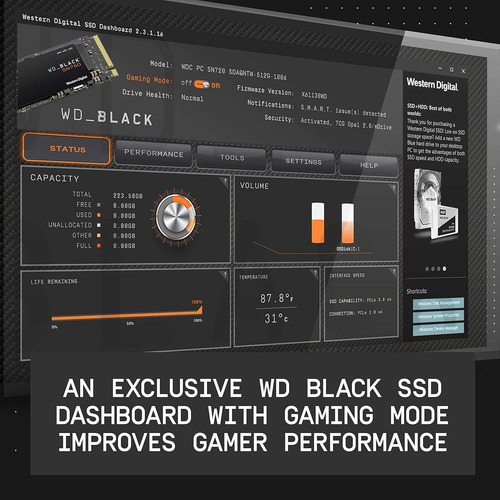 Ssd Wd_black Sn750 Nvme 1 Tb Gen3 Pcie, M.2 2280, 3d