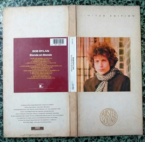 Bob Dylan - Blonde On Blonde - Cd 24 Kt Gold Plate - Japon