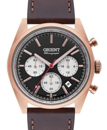 Relógio Orient Masculino Cronografo Couro - Mrscc016 P1nx
