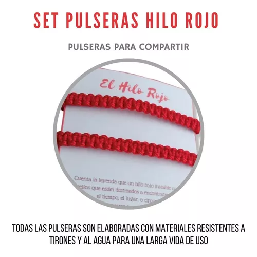 Set Pulseras Hilo Rojo Del Destino Parejas Y Novios