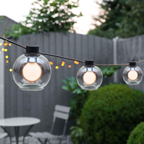 Cadena Bombillas Vidrio Impermeable For Jardín 5m 20 Luces