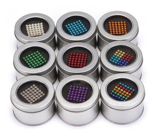 Cubo Magico Imanes Neodimio 216 Esferas 5mm Dorado