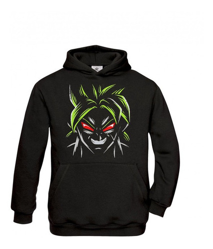 Poleron Canguro Estampado Broly Super Sayayin Legendario Dbz