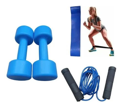 Kit Set Gym Pesa Rusa Kettlebell 10 Kg + Bandas Elasticas