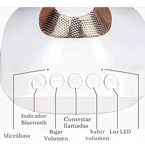 Espejo Maquillaje Con Luz Led Tipo Aro Bluetooth Bocina Aumento 10x 1x Portátil Doble Cara Iluminación 360 Grados Recargable Celular Música Touch USB Profesional cosmeticos belleza 1 pieza comerliv