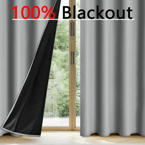 Cortina Blackout, 1 Unidad, 132 X 213 Cm, Color Liso