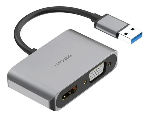 pase a ver Terrible Involucrado Adaptador Usb A Hdmi + Vga Tarjeta Video Externa 1080p Flex