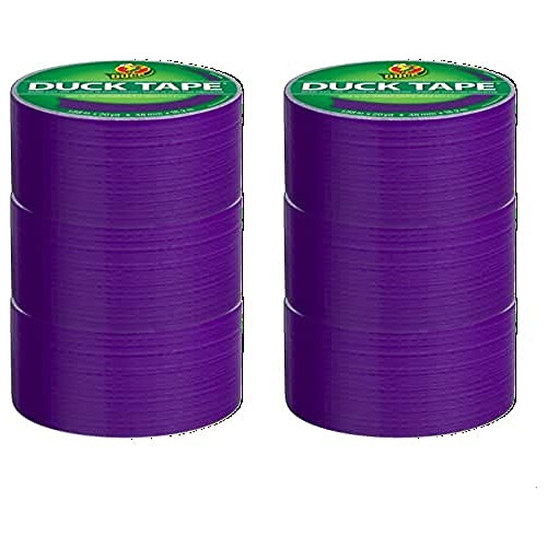 Cinta Adhesiva De Ducto De Color Morado, 6 Rollos, 6m