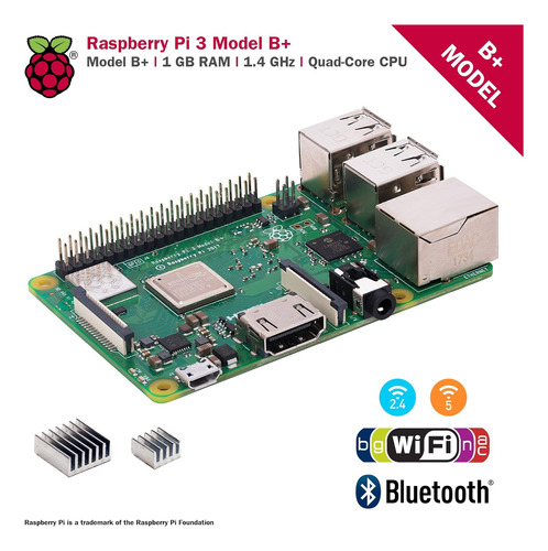 Raspberry Pi 3 B+ (b Plus) Con Carcasa Premium Transparente