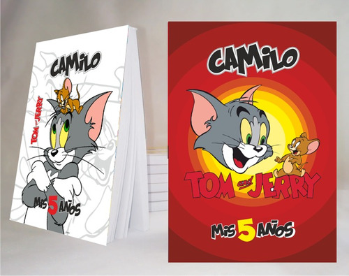 Tom Y Jerry Souvenir Anotador Personalizado X48!l