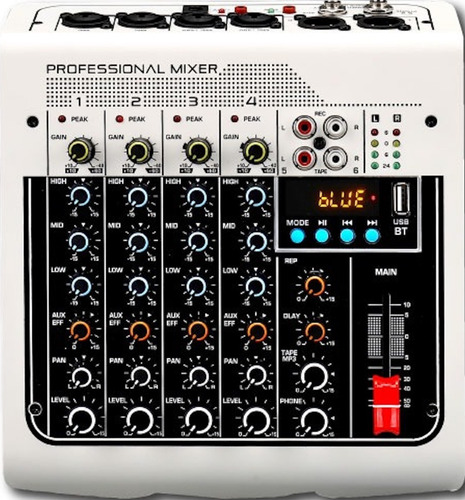 Imagen 1 de 1 de Ross Mx400 Mixer 4 Canales Con Bluetooth + Reproductor Usb