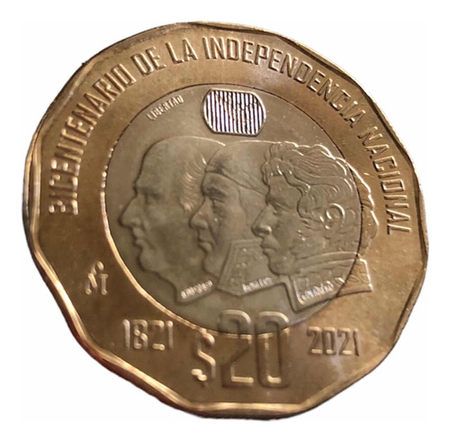 Moneda 20 Pesos Mexicanos Bicentenario Independencia Naciona