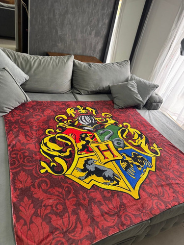Manta Animada Polar Soft Personajes Calidad Abrigo Bordó Harry Potter