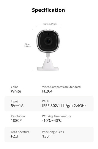 Mini Camara Wifi Sonoff Cam Slim Uso Interior App Ewelink