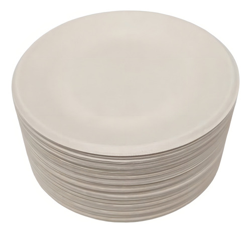 1200 Platos Biodegradables Compostable 6 Pastel Ecologico Blanco