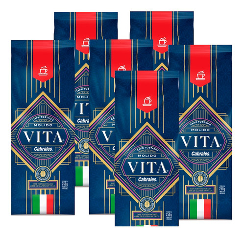 6x Cafe Molido Cabrales Vita 250gr Tostado