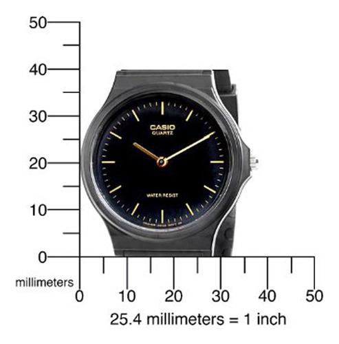Reloj Casio Mq24 Series Quartz Analógico Para Hombre Negro/d