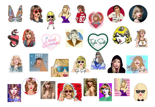 30 Sticker-parches Calcomanías Tela Lavables Taylor Swift#22