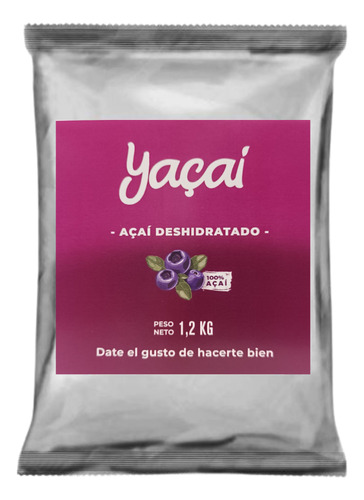 Acaí Deshidratado Puro - Yaçaí - 1,2kg